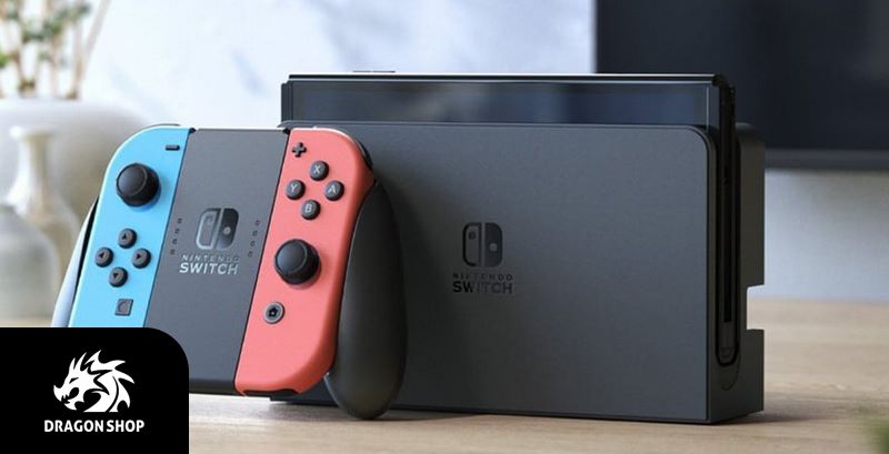 نینتندو سوییچ Nintendo Switch Oled with Neon Blue and Neon Red Joy-Con