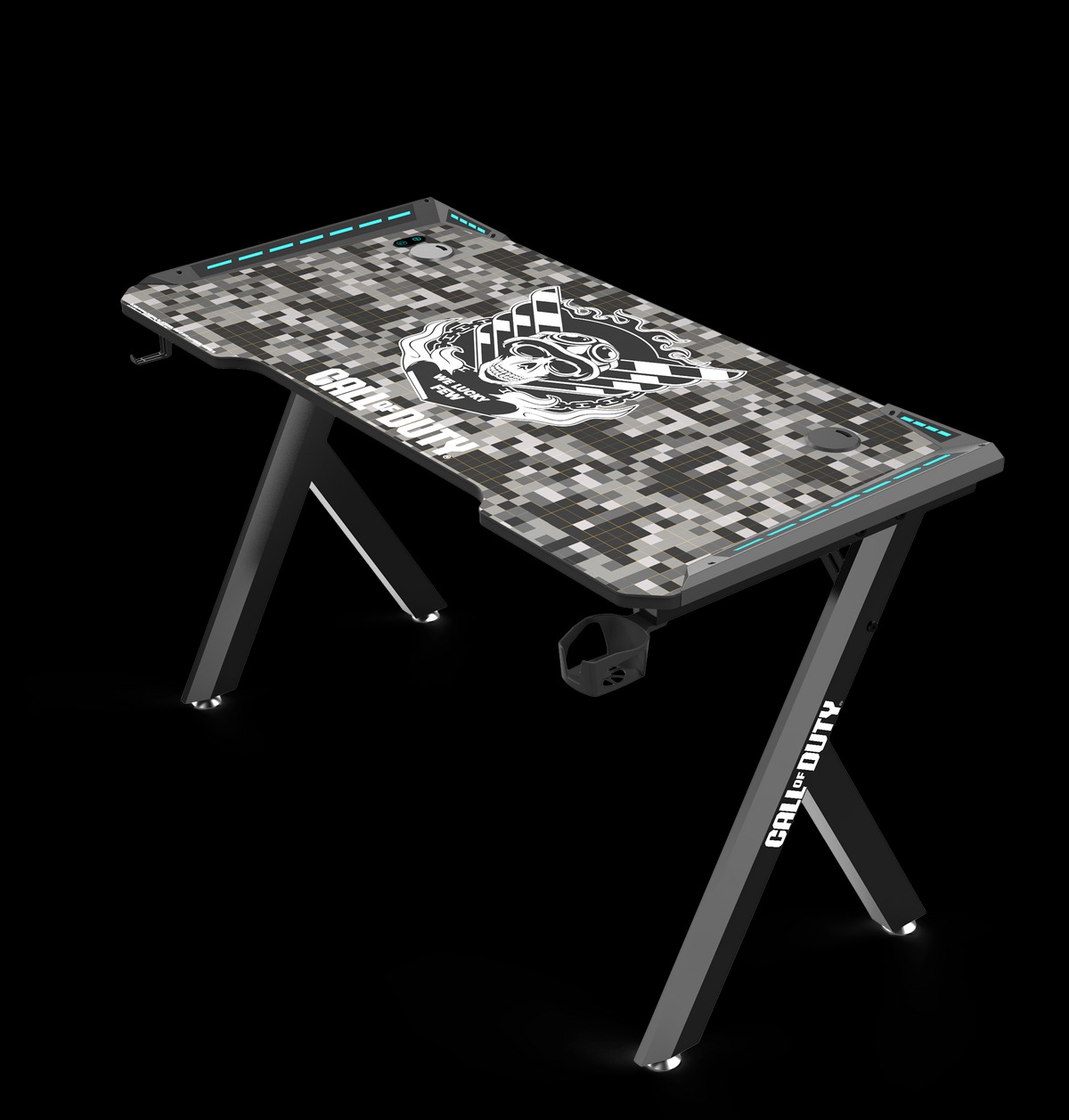 خرید صندلی GAMEON Call Of Duty Hawksbill Series RGB Flowing Light Gaming Desk Black Grey