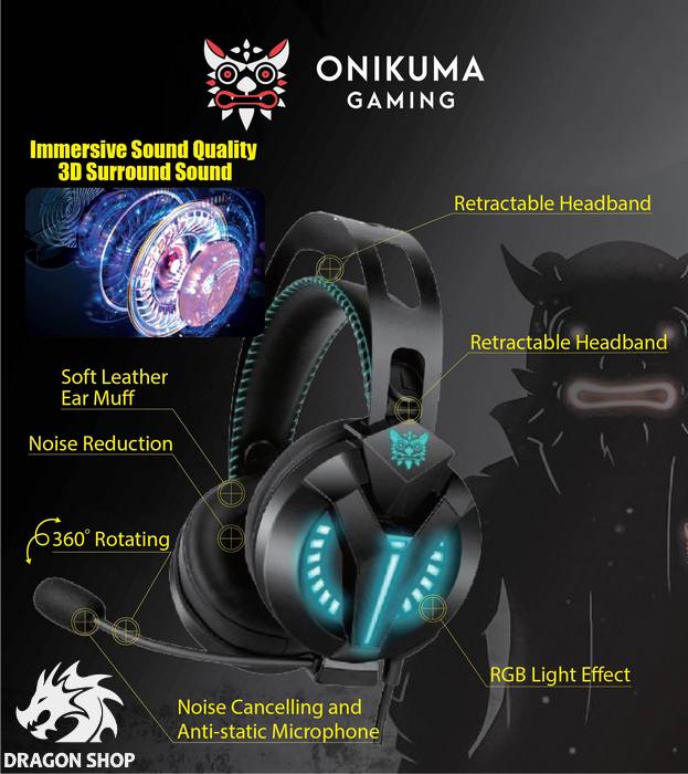 هدست گیمینگ اونیکوما Headset Gaming ONIKUMA M180