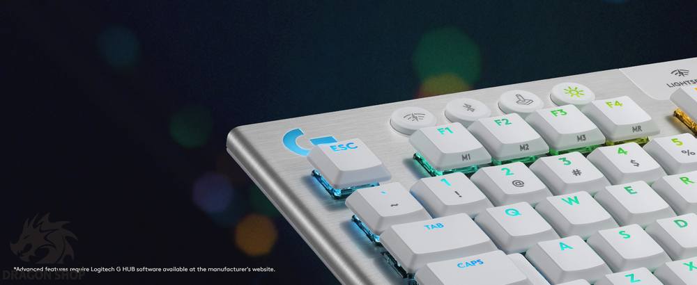 کیبورد گیمینگ لاجیتک سفید Gaming Keyboard Logitech G915 TKL Wireless RGB