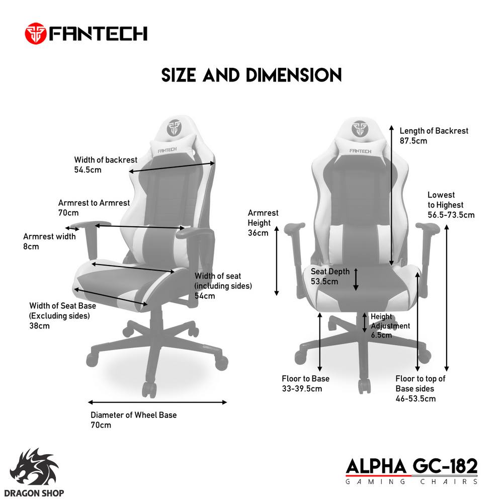 Fantech Gaming Chair ALPHA GC-182 White