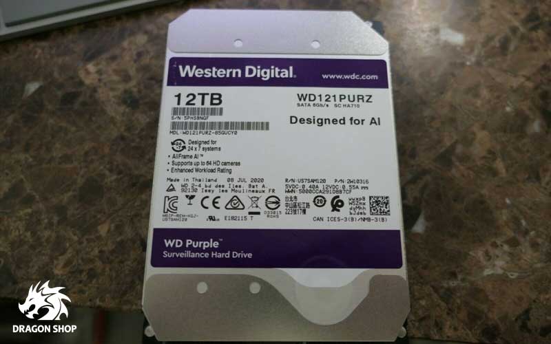 مشخصات خرید هارد دیسک اینترنال وسترن HDD Western Digital 12TB Purple 256MB