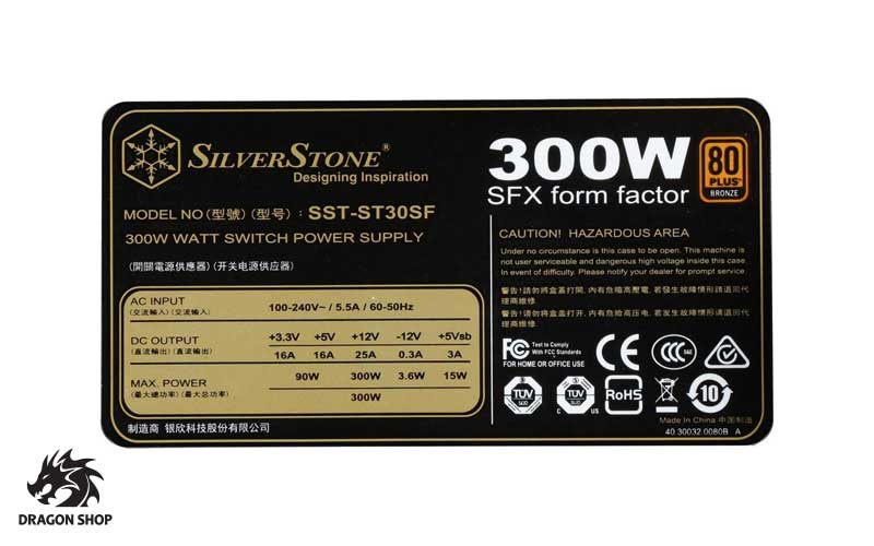 منبع تغذیه سیلوراستون 300 وات Power SilverStone SST-ST30SF