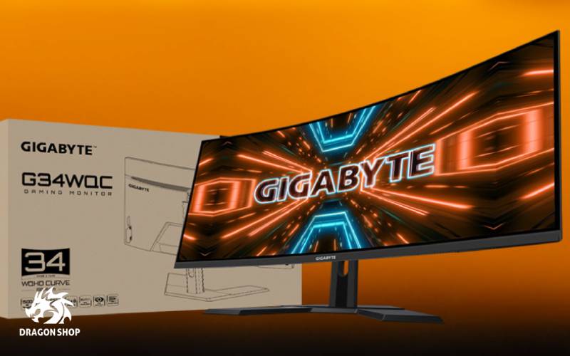 مانیتور گیگابایت G34WQC سایز 34 اینچ Monitor Gigabyte
