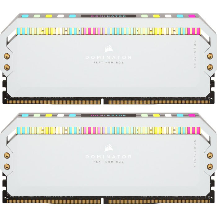 رم کورسیر RAM Corsair DOMINATOR PLATINUM RGB White 64GB 32GBx2 5200MHz CL40 DDR5