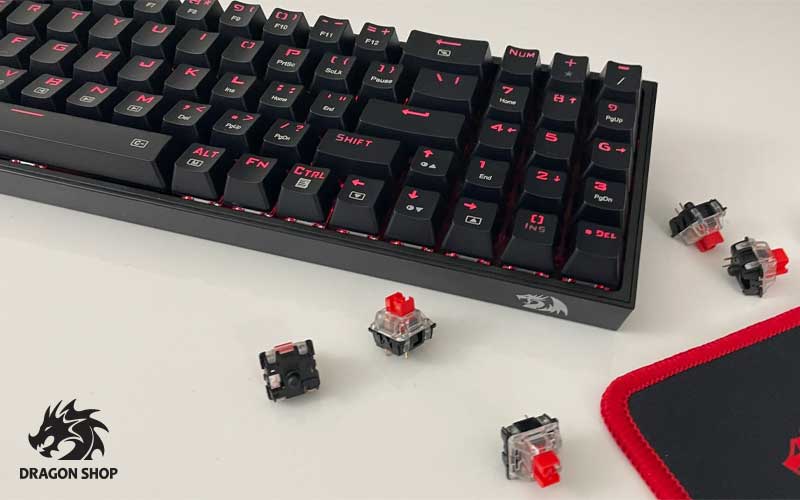 کیبورد گیمینگ ردراگون Keyboard Redragon K628 Pollux Red Switches
