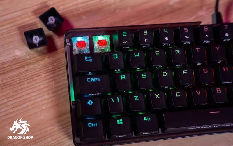سوئیچ‌‌های کیبورد گیمینگ ایسوس Keyboard Gaming Asus ROG Falchion Cherry MX Red