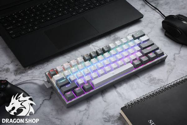 کیبورد ردراگون Keyboard Redragon Fizz RGB K617 W+G
