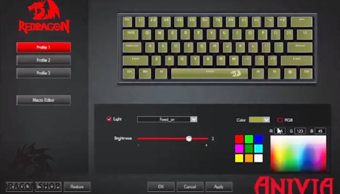 کیبورد گیمینگ ردراگون Keyboard Redragon Anivia K614 Pro