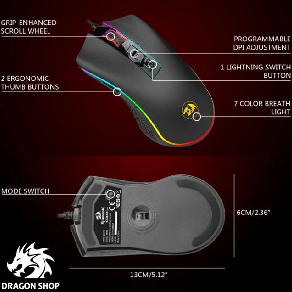 ماوس گیمینگ ردراگون Mouse Redragon COBRA M711-FPS