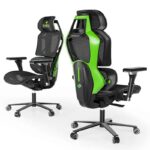 صندلی گیمینگ هیبریدی یوریکا Gaming Chair Eureka TYPHON Green