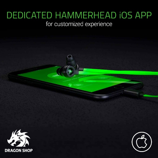 هندزفرى Razer Hammerhead Earbuds for iOS-Green