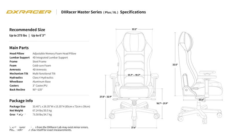 صندلی گیمینگ دی ایکس ریسر Dxracer Master 2023 Black
