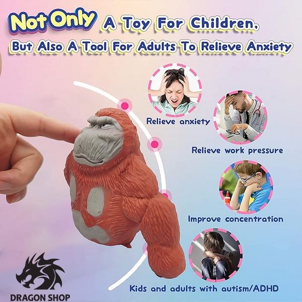 عروسک اسلایم گوريل Squeeze Monkey Toy XL