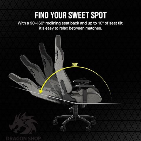 صندلی گیمینگ کورسیر Corsair T3 RUSH Gaming Chair - Gray/Charcoal