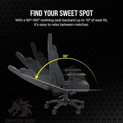 صندلی گیمینگ کورسیر پارچه ریلکس Corseair TC100 RELAXED Gaming Chair – Fabric Black/Grey