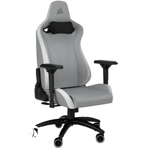 صندلی گیمینگ کورسیر Corsair TC200 Gaming Chair Plush Leatherette – Light Grey/White