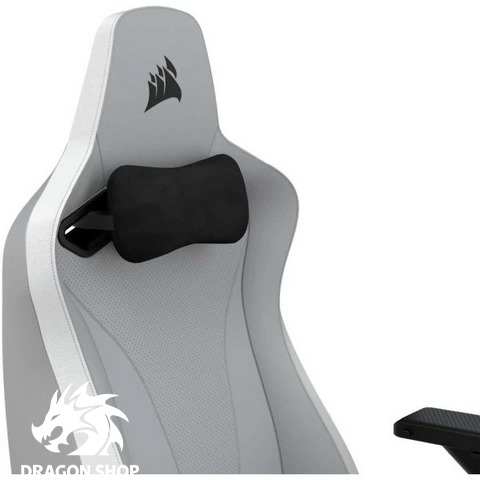 صندلی گیمینگ کورسیر Corsair TC200 Gaming Chair Plush Leatherette – Light Grey/White