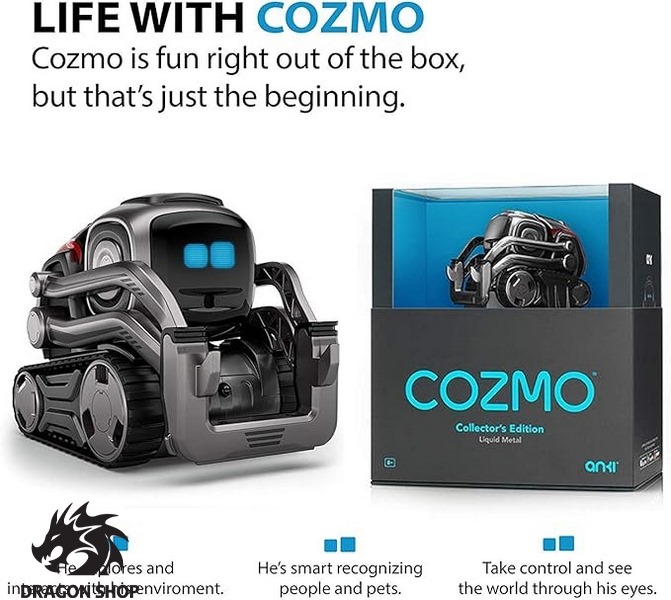 ربات هوشمند آنکی کوزمو با مکعب قدرت Anki Cozmo Robot with Power Cubes Black