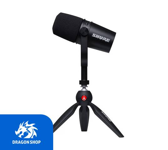 باندل میکروفن شور به همراه استند سه پایه Shure MV7K BNDL