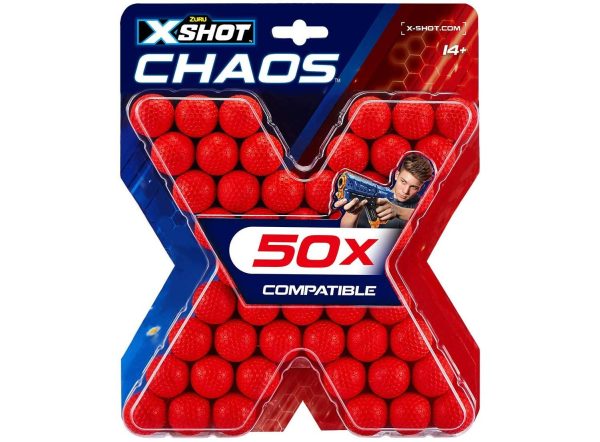 تیر فومی توپی 50 تایی اکس شات X-Shot Chaos