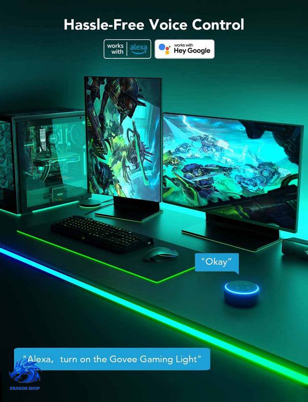 ریسه مخصوص میز Govee RGBIC Neon Rope Lights for Desks 3M H61C3