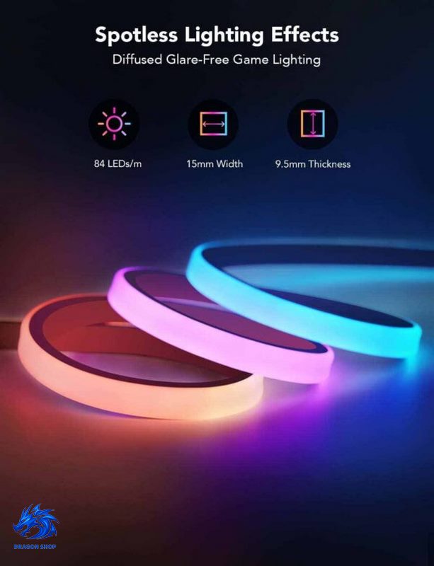 خرید ریسه مخصوص میز Govee RGBIC Neon Rope Lights for Desks 3M H61C3