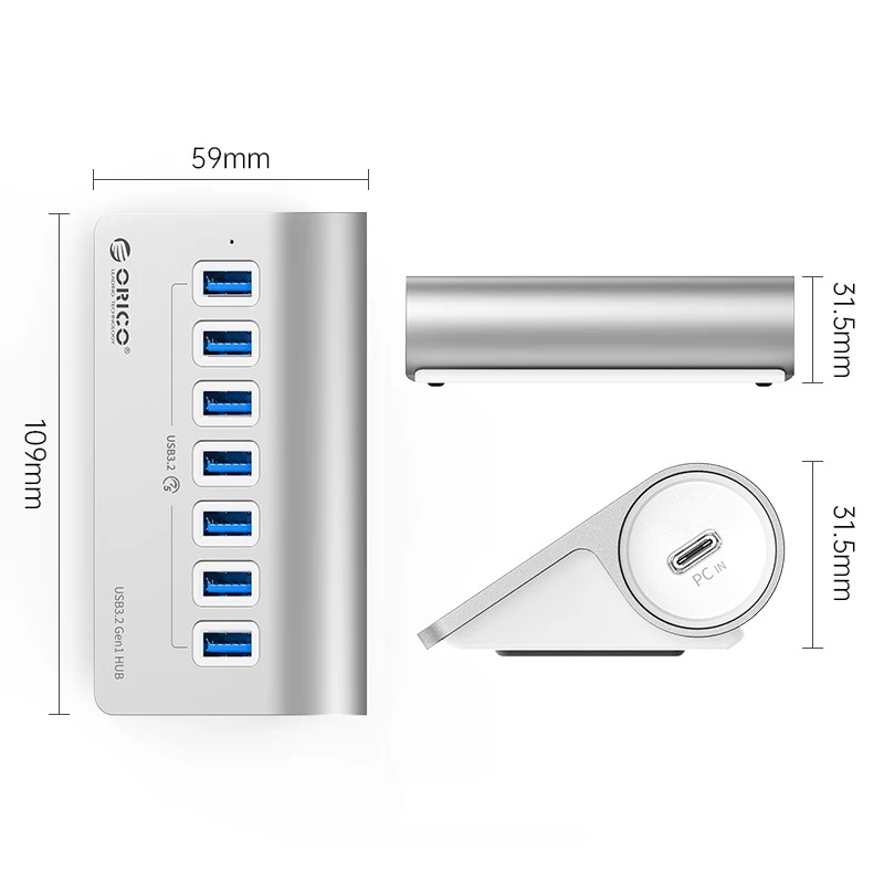 خرید هاب 7 پورت USB3.0 اوریکو ORICO M3U7-10
