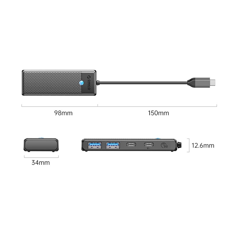 خرید هاب 4 پورت USB-C اوریکو ORICO PAPW2AC-C3-015