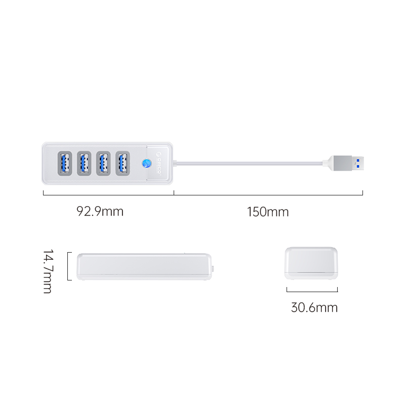 خرید هاب 4 پورت USB3.0 اوریکو ORICO PW4U-U3 white