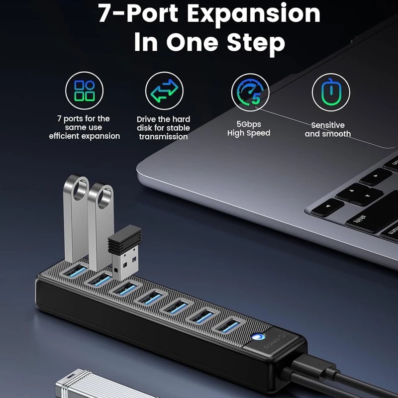 خرید هاب ۷ پورت Type-C اوریکو ORICO PW7U-C3-015