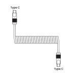 خرید کابل Wraith Duplex Coiled Cable White