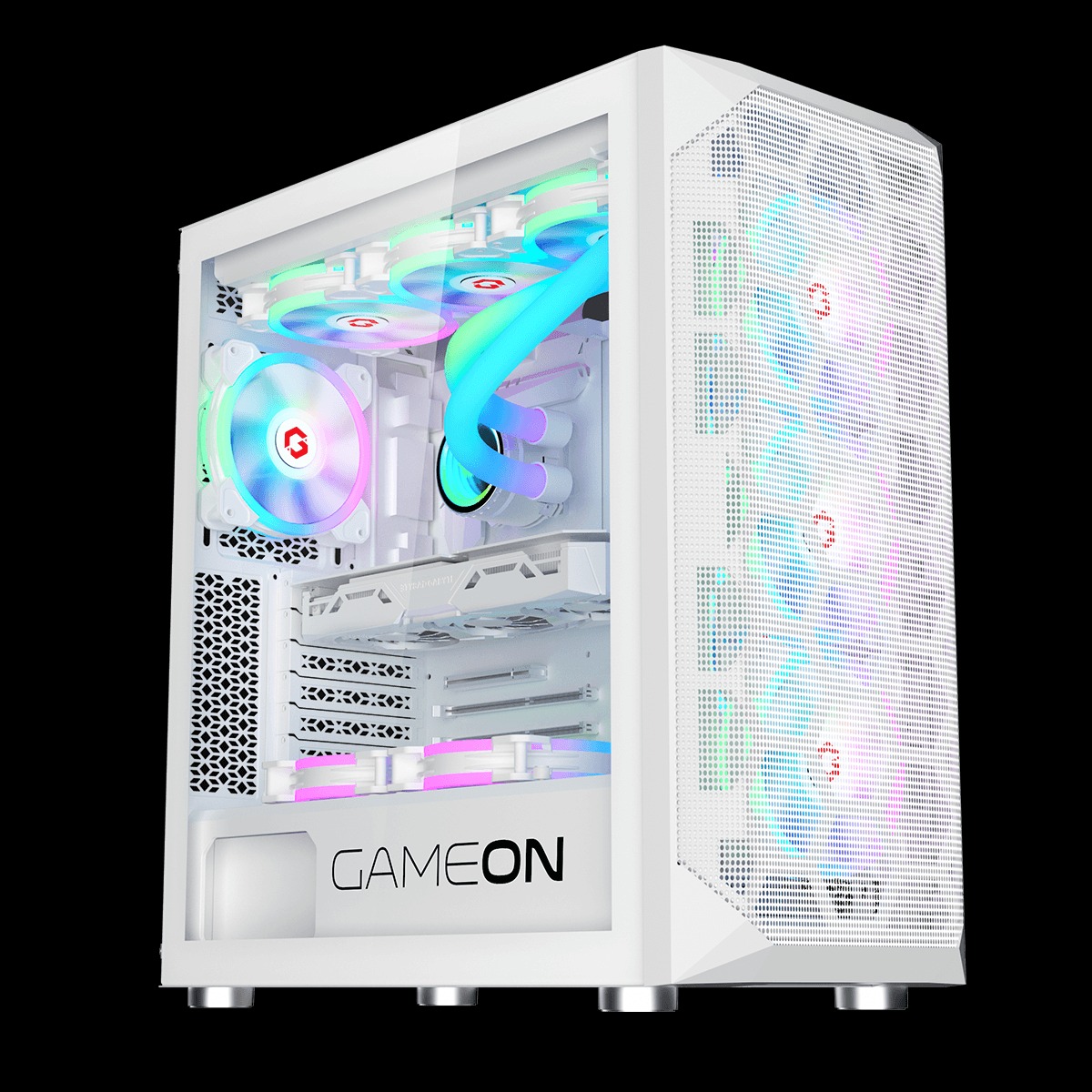 خرید کیس GAMEON Emperor Arctic I Series Mid Tower Gaming Case White