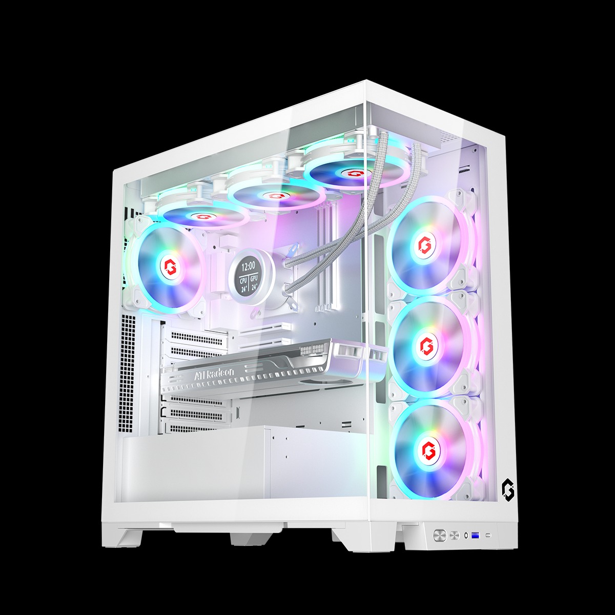 خرید کیس GAMEON Emperor Arctic IV Series Mid Tower Gaming Case White