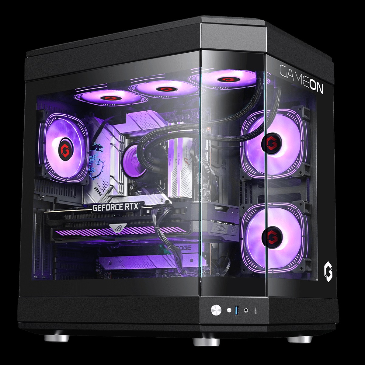 GAMEON Valkyrie Series Mid Tower Gaming Case Black