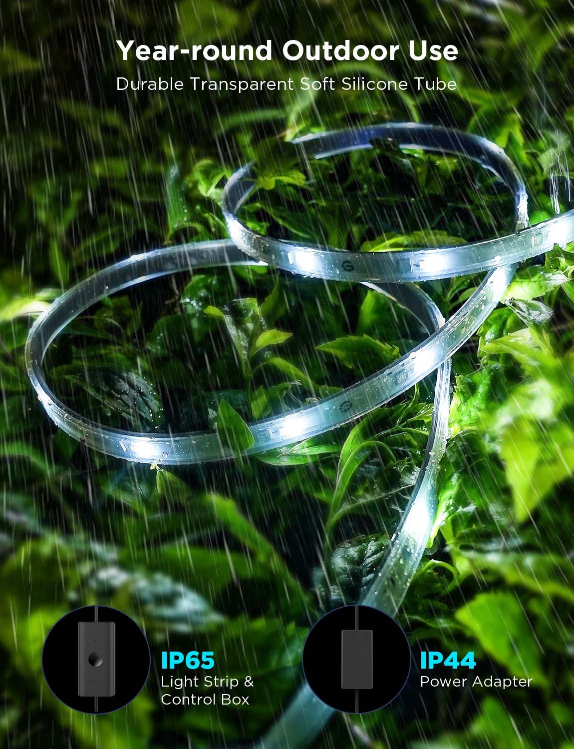 خرید ریسه هوشمند Govee RGBICWW Outdoor LED Strip Lights H70A1