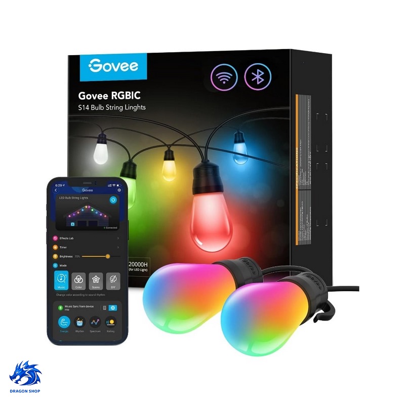 ریسه هوشمند Govee RGBIC Smart Outdoor String Lights H7020 ریسه هوشمند Govee RGBIC Smart Outdoor String Lights H7020
