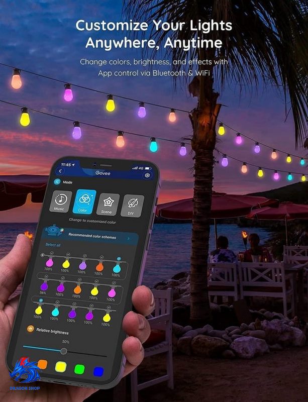 ریسه هوشمند Govee RGBIC Smart Outdoor String Lights H7020 ریسه هوشمند Govee RGBIC Smart Outdoor String Lights H7020
