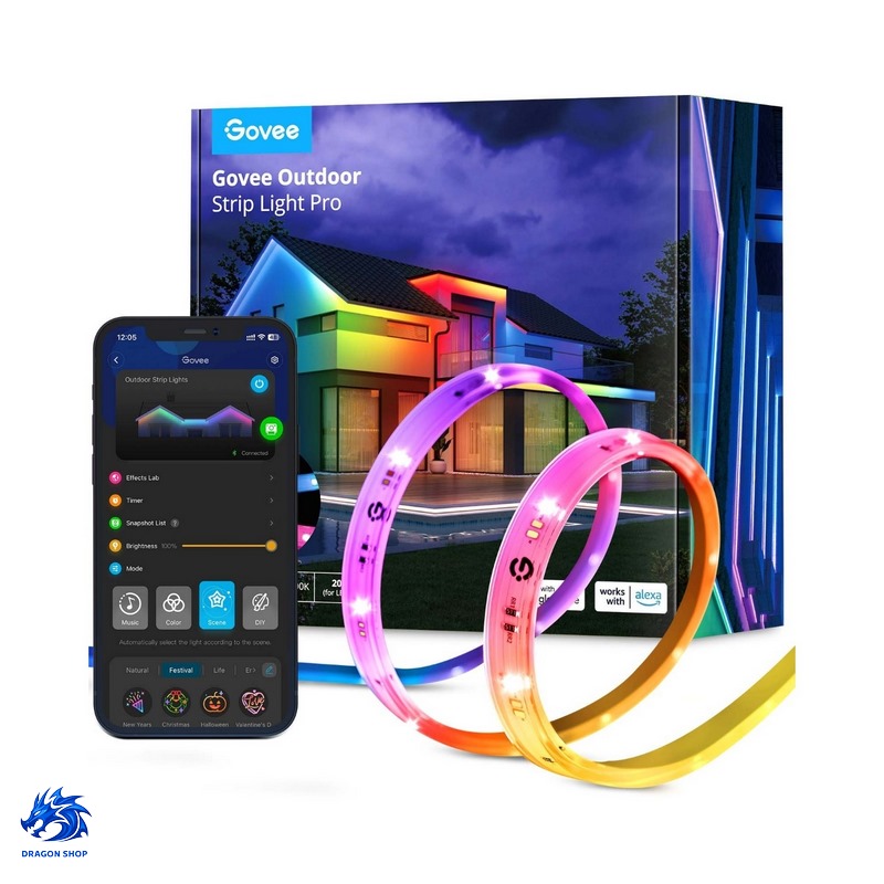 ریسه هوشمند Govee RGBICWW Outdoor LED Strip Lights Pro H70A1 ریسه هوشمند Govee RGBICWW Outdoor LED Strip Lights Pro H70A1