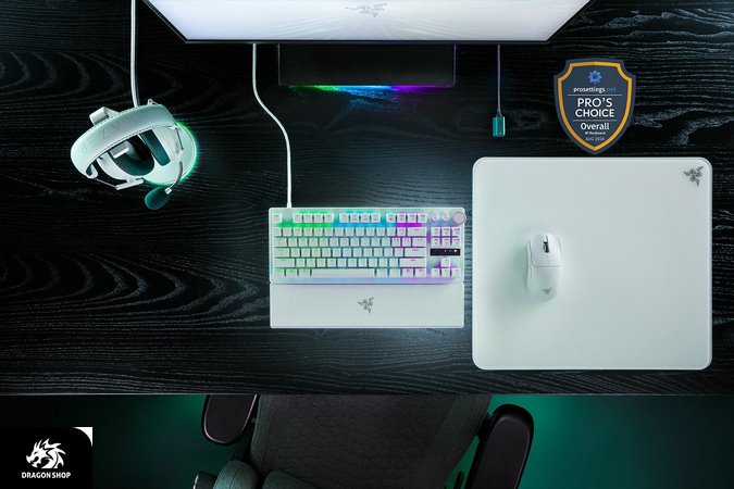 کیبورد Razer Huntsman V3 Pro Tenkeyless White Edition 