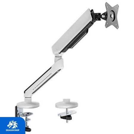 پایه نگهدارنده مانیتور Twisted Minds Single Monitor With USB RGB White Monitor Arm TM-54-C06-W