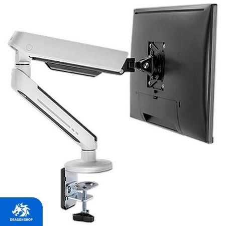 پایه نگهدارنده مانیتور Twisted Minds Single Monitor With USB RGB White Monitor Arm TM-54-C06-W