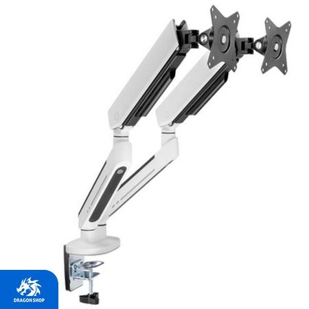 خرید اینترنتی پایه نگهدارنده مانیتور Twisted Minds TM54-C012-W Dual Premium Gaming Monitor Arm With RGB Lighting – White