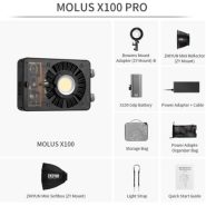 خرید کیت ویدئو لایت Zhiyun MOLUS X100 Bi-Color Pocket Pro Kit