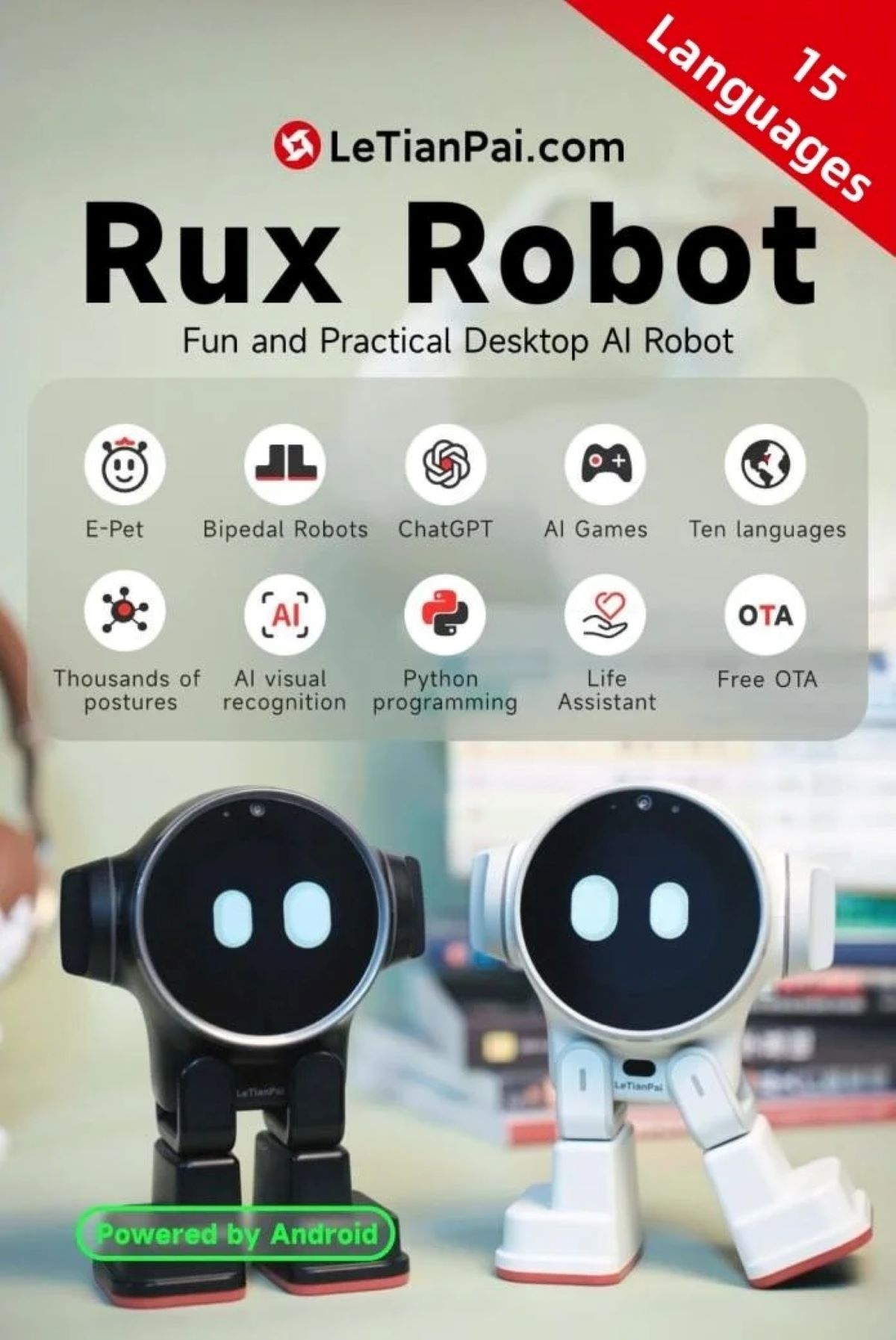 خرید ربات هوشمند LeTianPai Rux Robot White Single