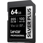 خرید کارت حافظه Lexar 64GB Professional SILVER PLUS UHS-I SDXC Memory Card