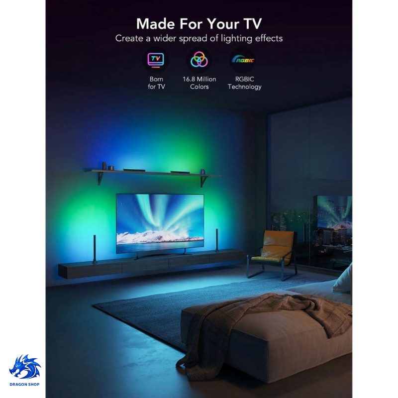 چراغ رومیزی هوشمند Govee RGBIC TV Light Bars 45-70 inch TVs H6046