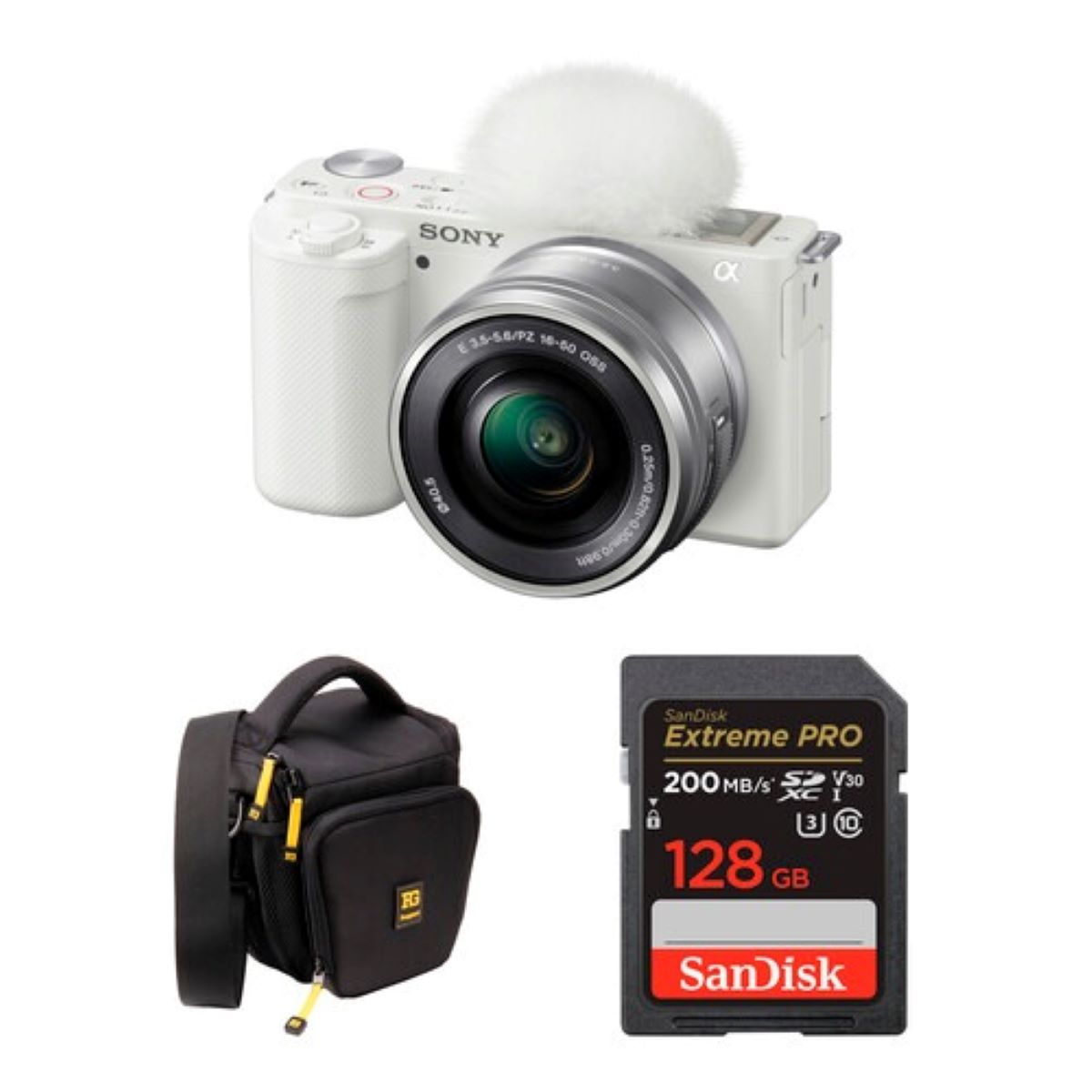 خرید دوربین Sony ZV-E10 Mirrorless Camera with 16-50mm Lens and Basic Bundle White