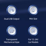 خرید شارژر فندکی Usams US-CC162 C31 Transparent USB Car Charger