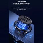 شارژر فندکی Usams US-CC162 C31 Transparent USB Car Charger Black